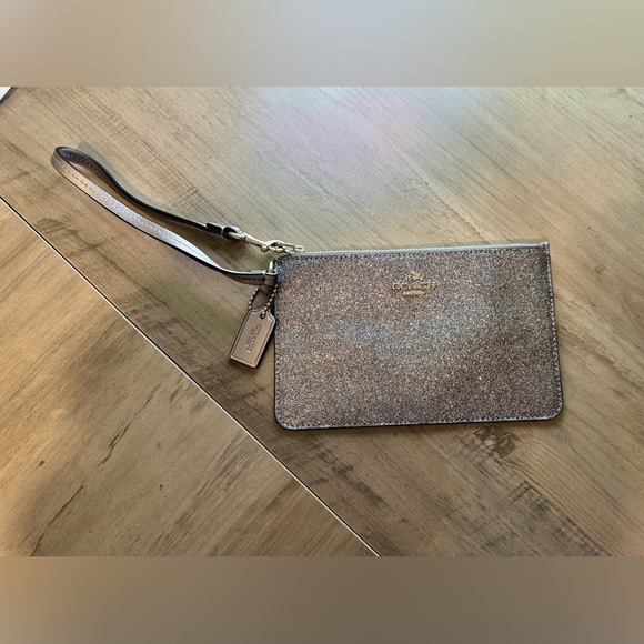 Coach Silver Glitter Wristlet - Picture 4 of 5